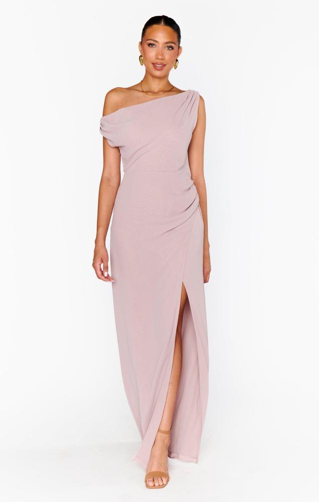 Jodie Dress ~ Neutral Mauve Chiffon Product Image