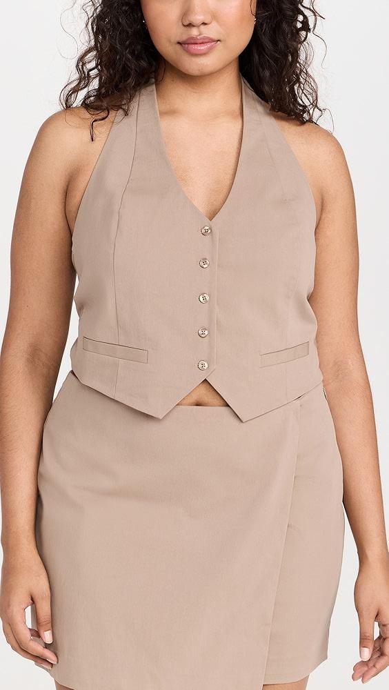 Good American Stretch Poplin Vest | Shopbop Product Image