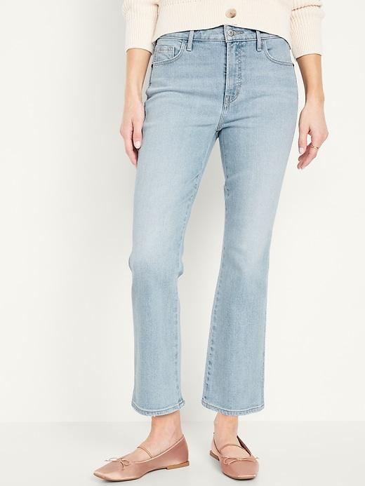 High-Waisted Vintage Crop Flare Jeans product image