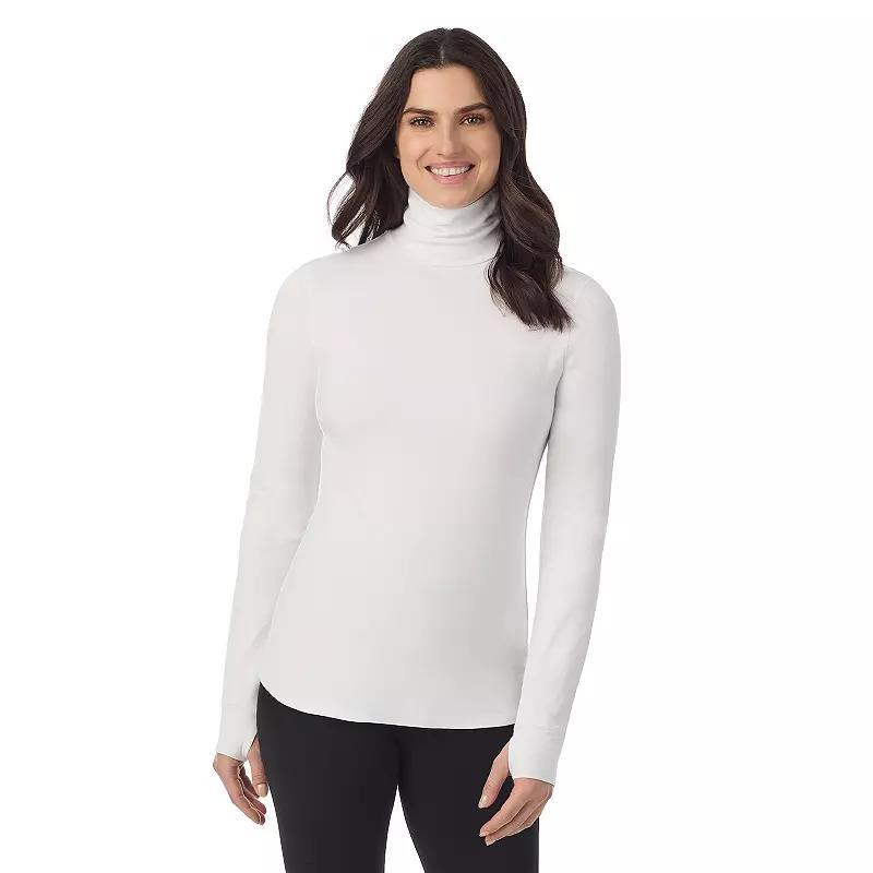 Womens Cuddl Duds Cottonwear Long Sleeve Turtleneck Top Product Image