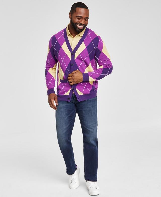 Club Room Mens Plaid Cardigan Sweater, Created for Macys Product Image