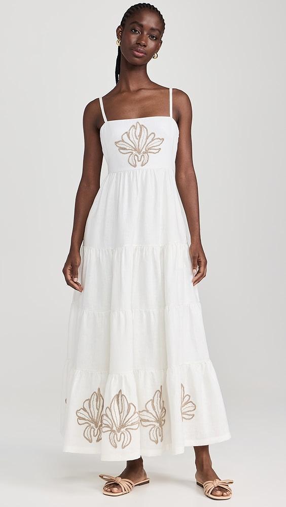 Andres Otalora La Catedral Embroidered Midi Dress | Shopbop Product Image