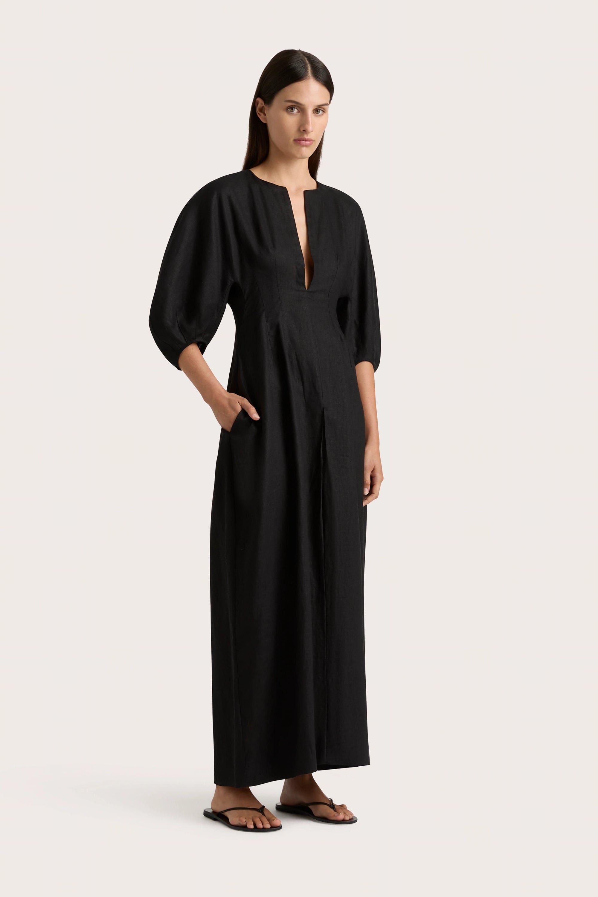 Soleil Maxi Dress Black Product Image