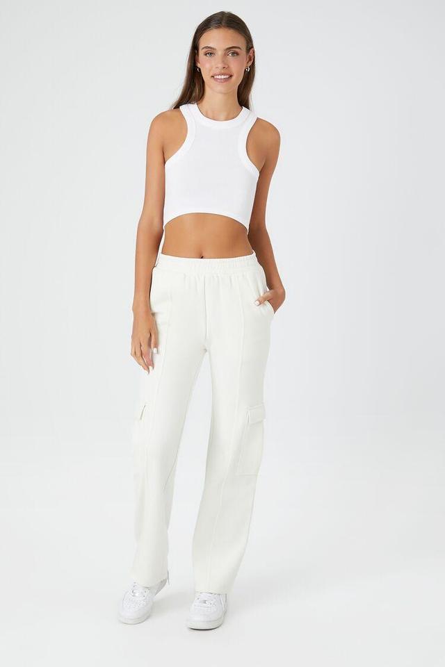 Fleece Cargo Straight-Leg Pants | Forever 21 Product Image