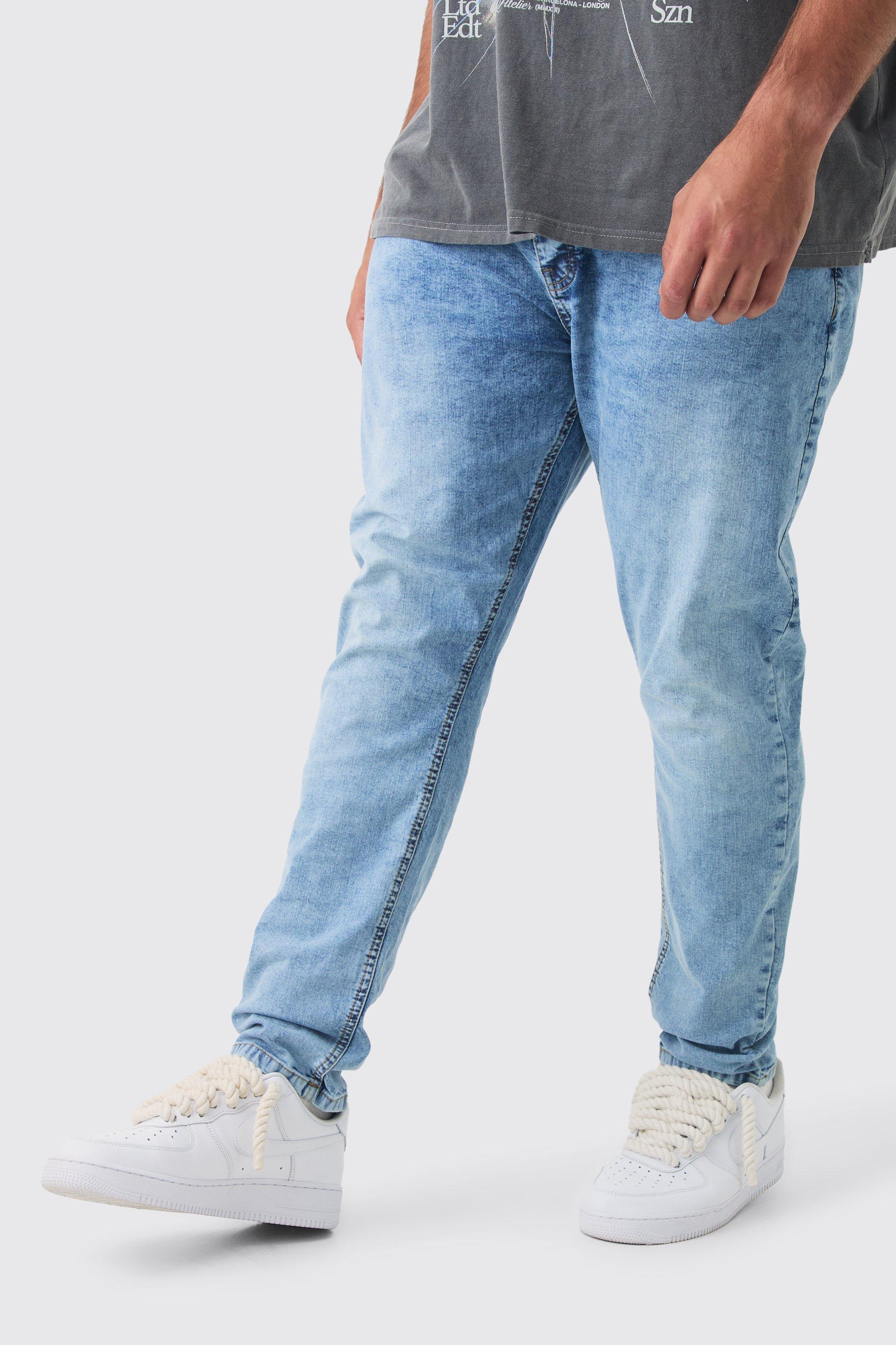 Mens Blue Plus Skinny Stretch Jean, Blue product image