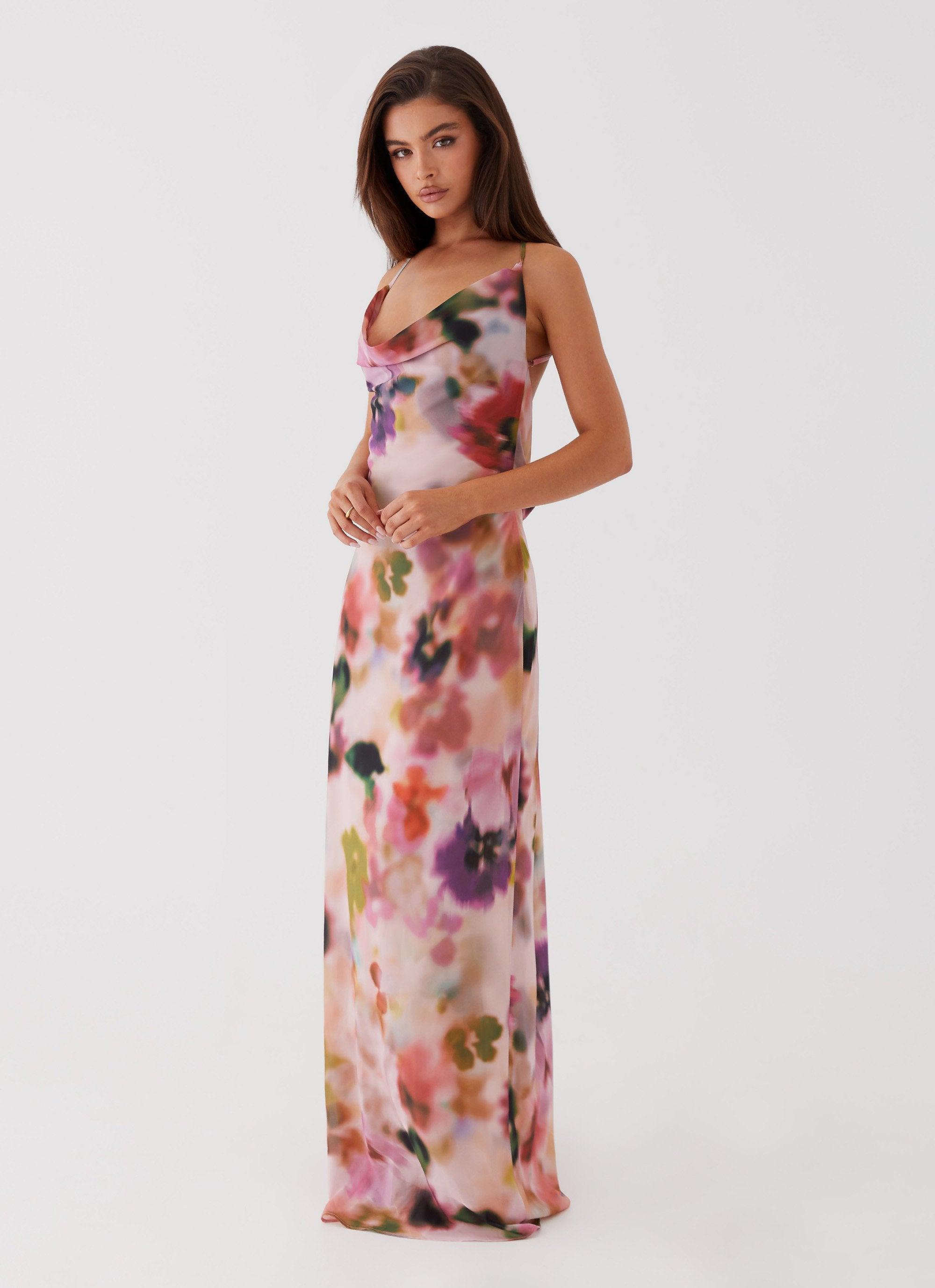 Abigail Cowl Maxi Dress - Mystic Meadow Product Image