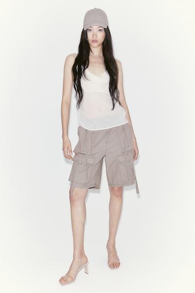 Cotton Cargo Shorts Product Image