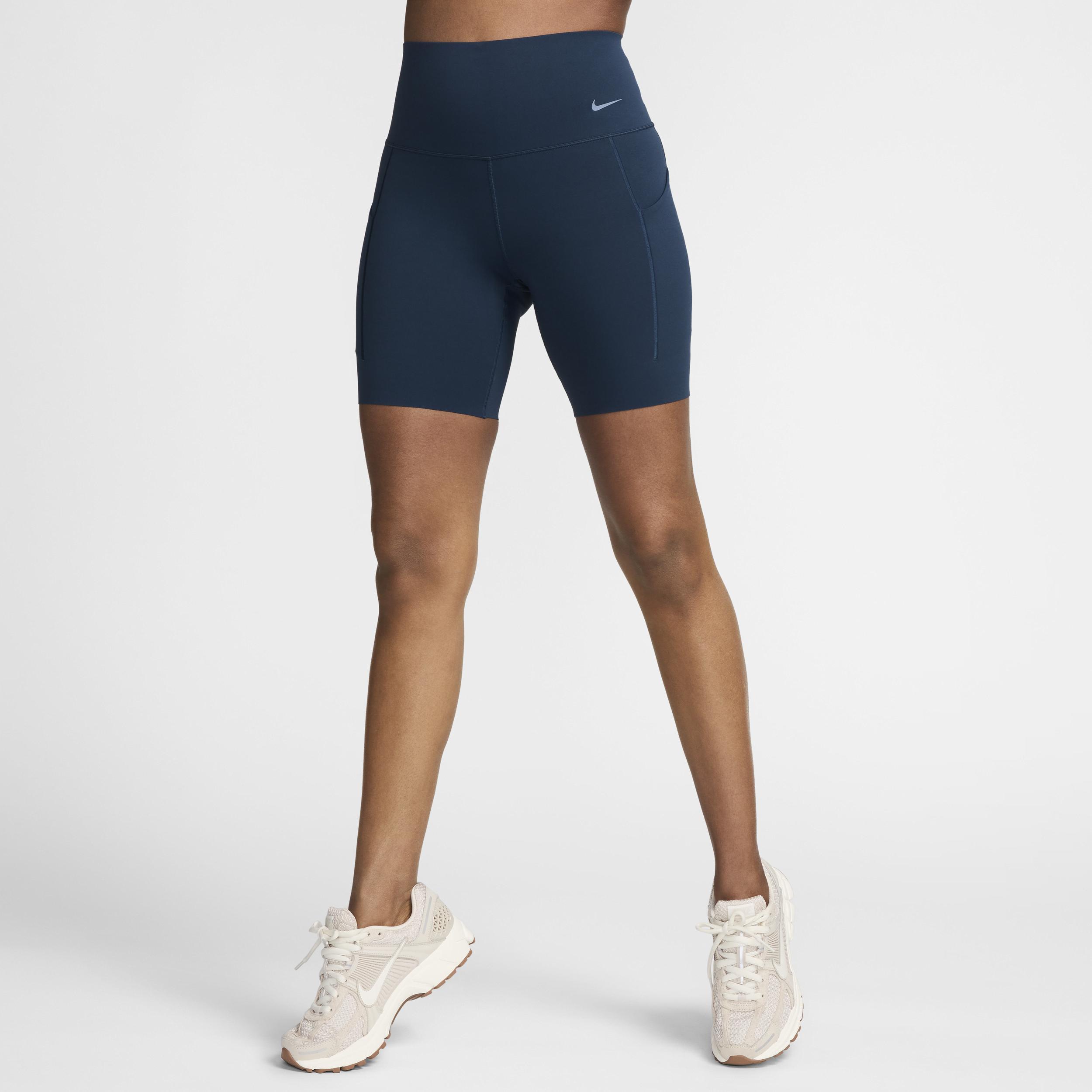 Nike Women's Universa Medium-Support High-Waisted 8" Biker Shorts with Pockets Product Image