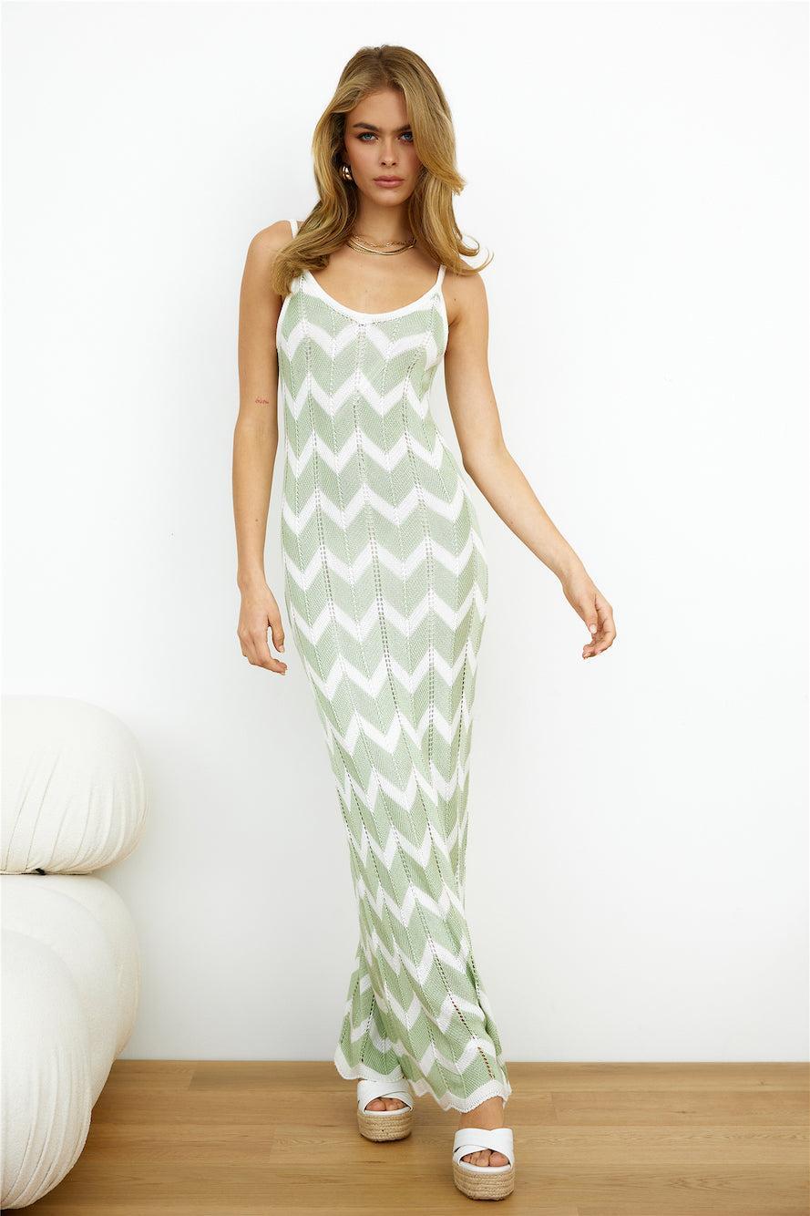 Island Babe Maxi Dress Green Product Image