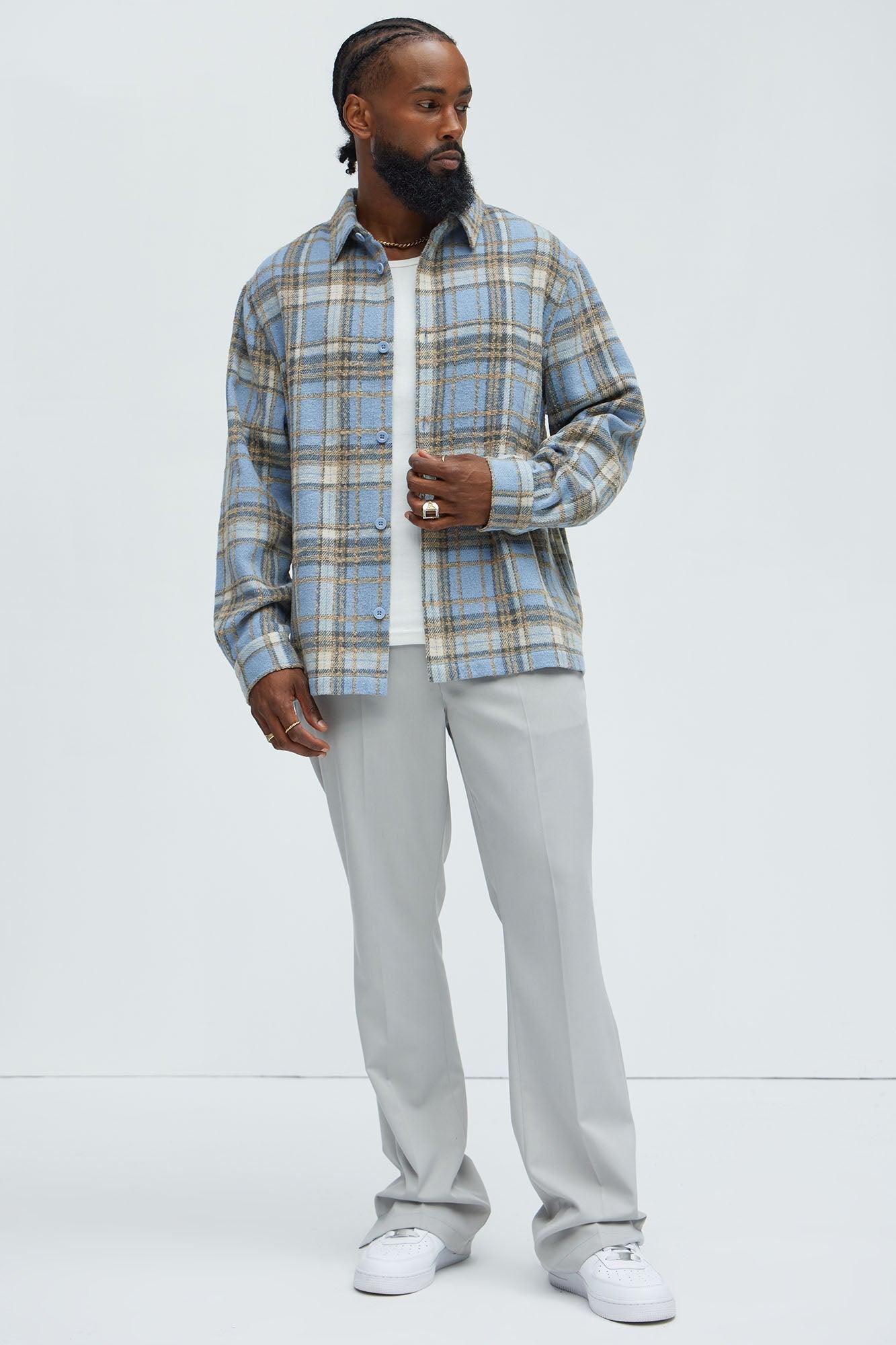 Tondo Plaid Overshirt - Blue/combo Product Image