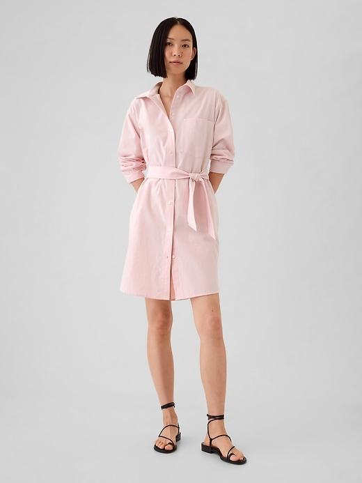 Organic Cotton Oxford Mini Shirtdress Product Image