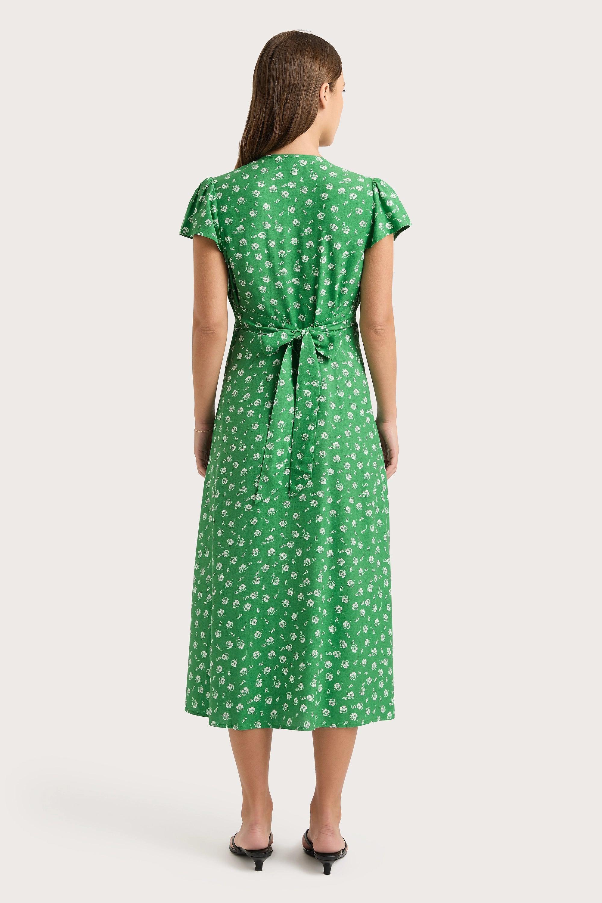 Doiret Midi Dress Green Product Image