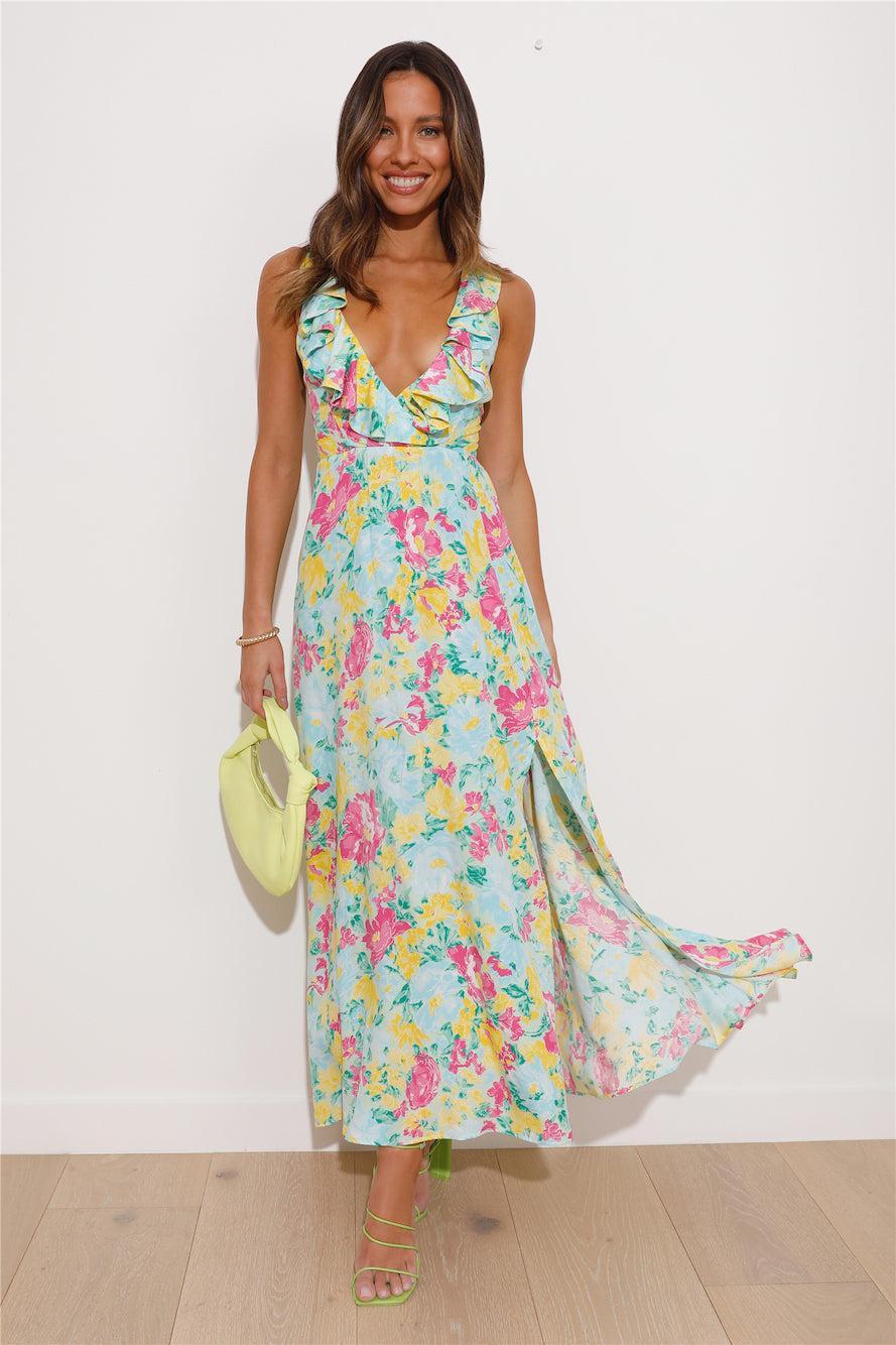 All Season Long Maxi Dress Blue Product Image