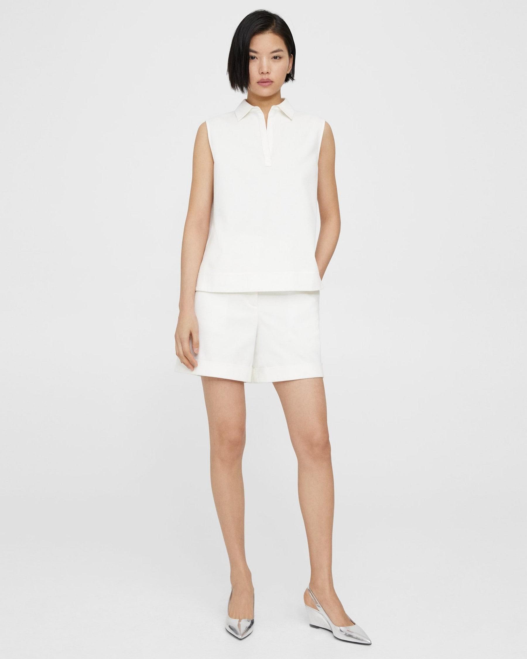 Cuffed Short in Cotton Piqué Product Image