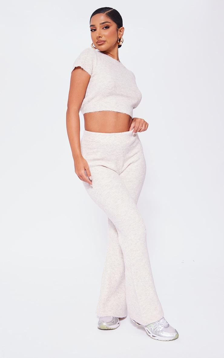 Petite Stone Luxe Knit Flared Pants Product Image