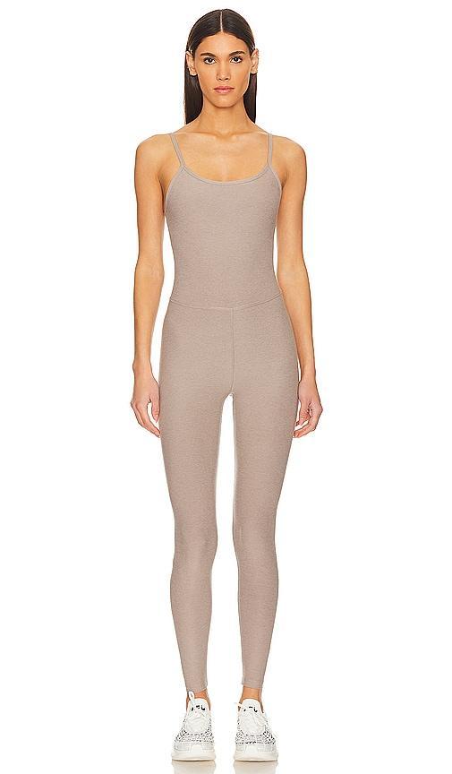 Beyond Yoga Spacedye Uplevel Midi Jumpsuit Black. (also in L, M, S). product image