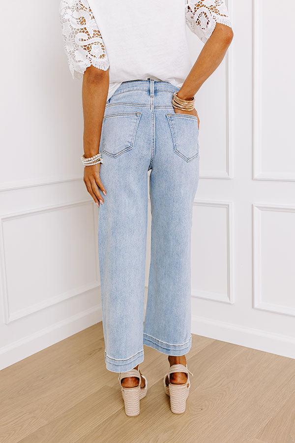 Risen Raelynn High Waist Wide Leg Jean in Light Wash Product Image