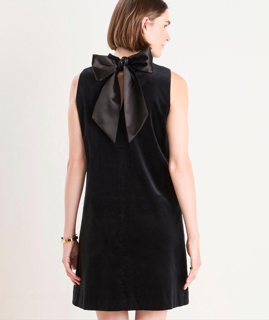 Velvet Bow Back Dress Product Image