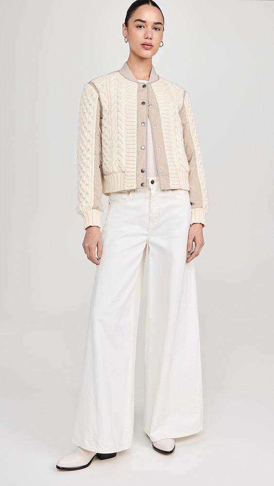 rag & bone Manston Mixed Media Bomber | Shopbop Product Image