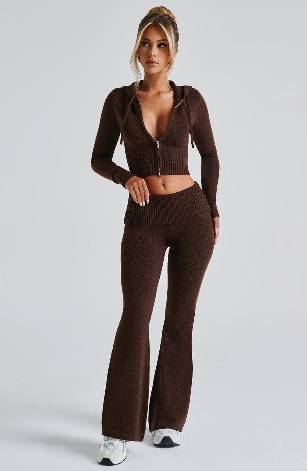 Portia Knit Pants - Chocolate Product Image