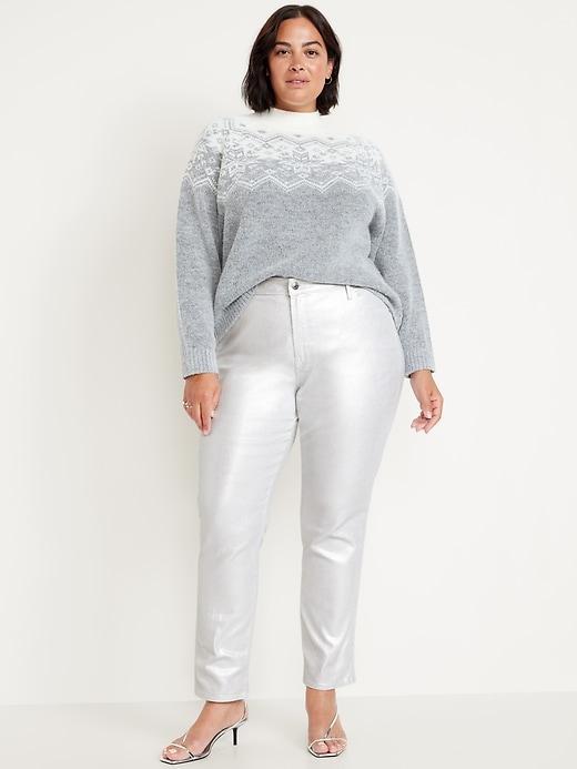 High-Waisted Silver Shine Vintage Slim Jeans Product Image