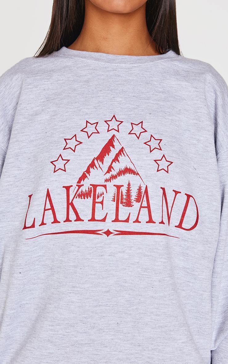 Ice Grey Lakeland Print Sweatshirt Product Image