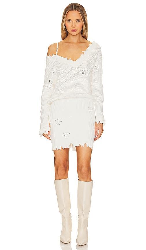 SER.O.YA Maude Dress in White. Size S. Product Image