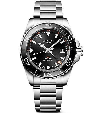 Longines Mens Swiss Automatic HydroConquest Stainless Steel Steel Bracelet Watch 41mm Product Image