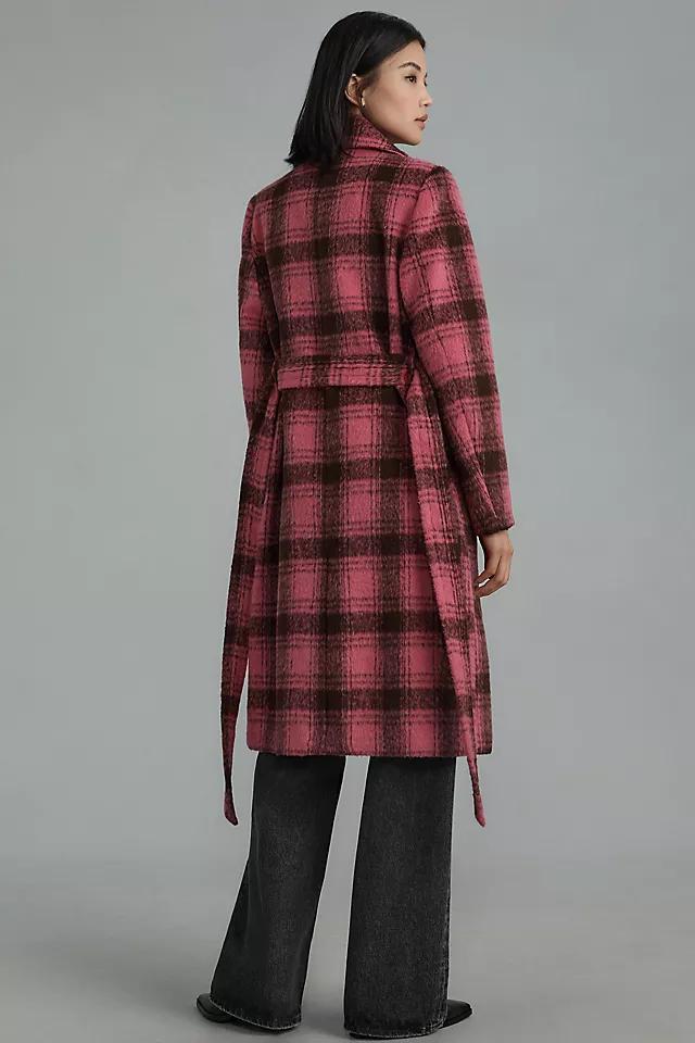 Noize Katja Belted Plaid Trench Coat Product Image