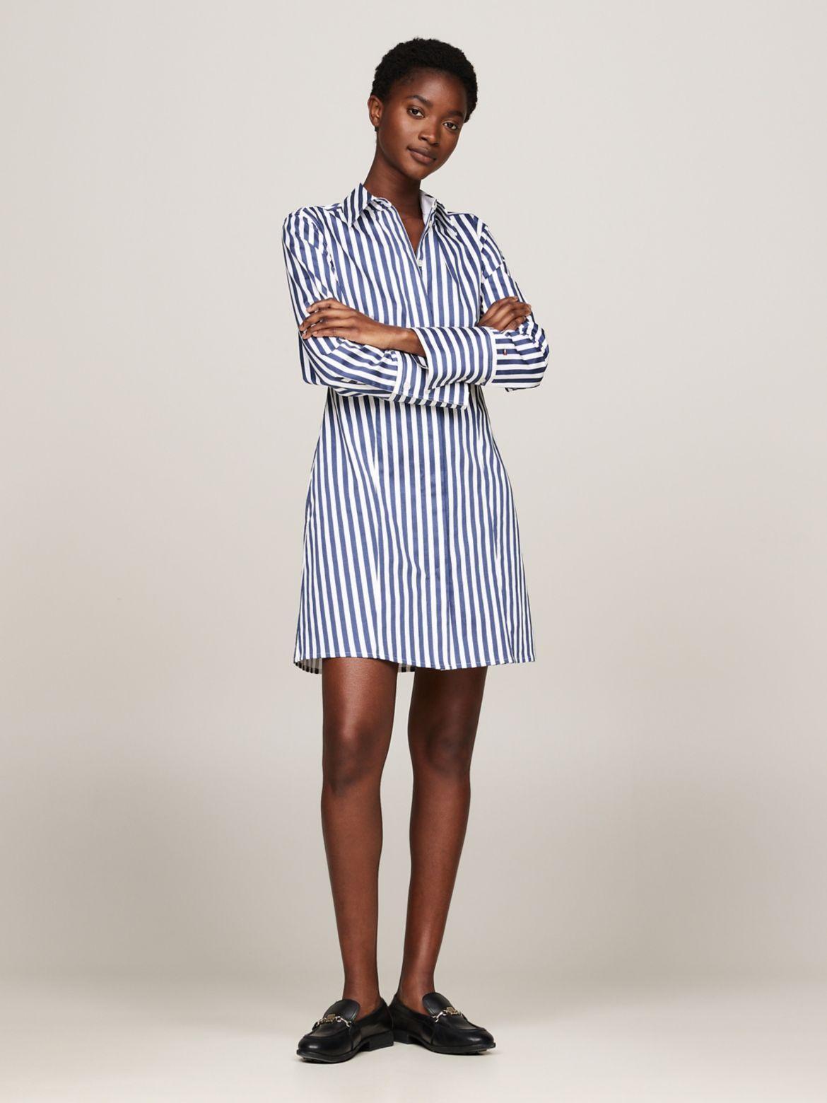 Tommy Hilfiger Women's Banker Stripe Mini Shirtdress Product Image