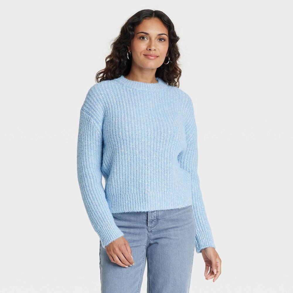 Womens Crewneck Pullover Sweater - Universal Thread Blue XL Product Image