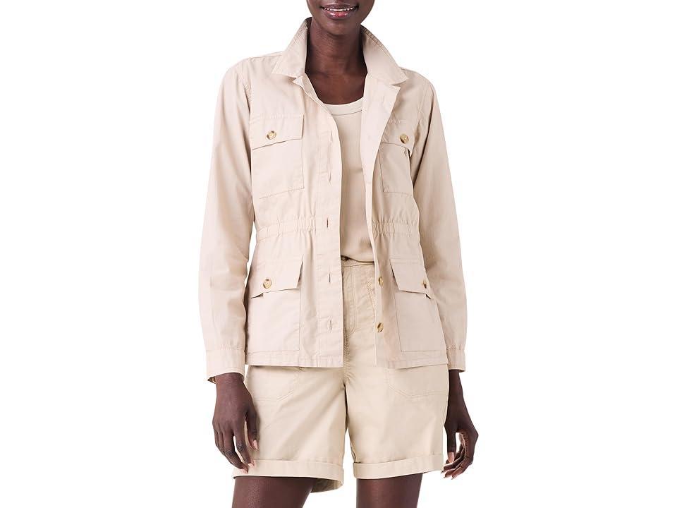 NIC+ZOE Pocket Poplin Jacket (Brown Rice) Women's Jacket Product Image