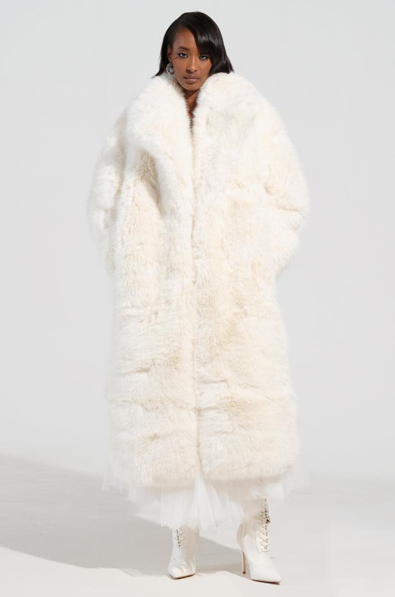 BCARDI LONG LUXE FAUX FUR TRENCH Product Image