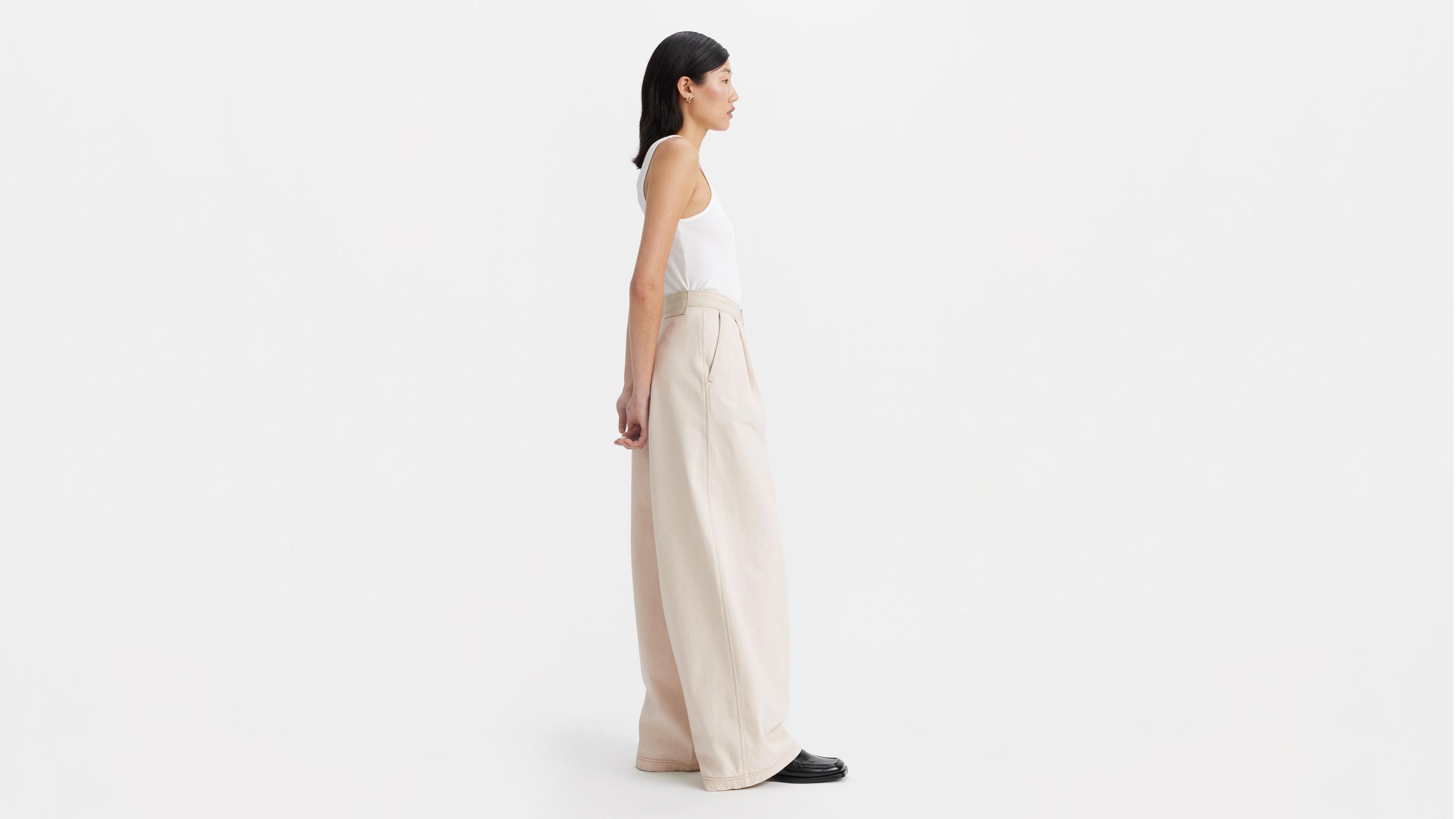 Japanese Denim Pleated Trousers Product Image