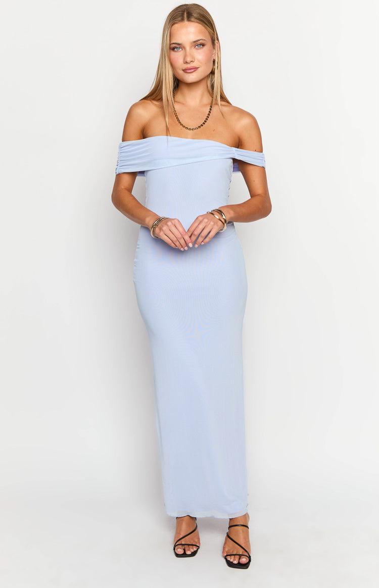 Vino Lilac Off The Shoulder Maxi Dress Product Image