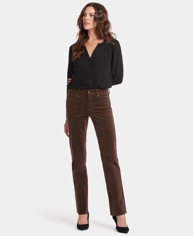 Nydj Womens Marilyn Straight Corduroy Pants Product Image