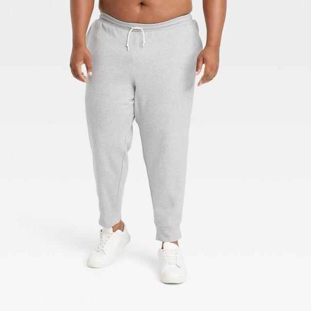 Mens Big Cotton Fleece Jogger Pants - All In Motion Heathered 3XL Product Image