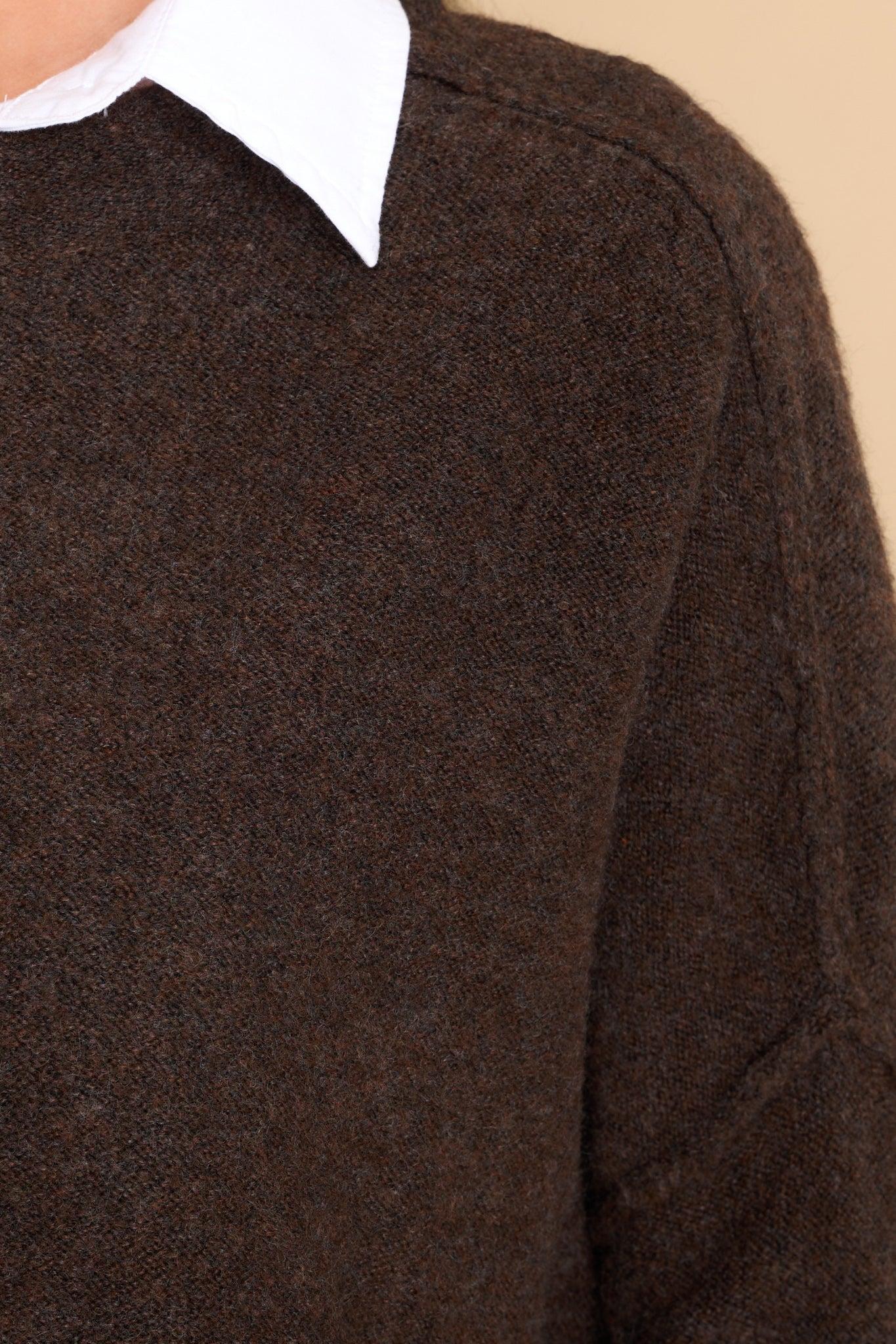 Full Heart Dark Brown Sweater Product Image