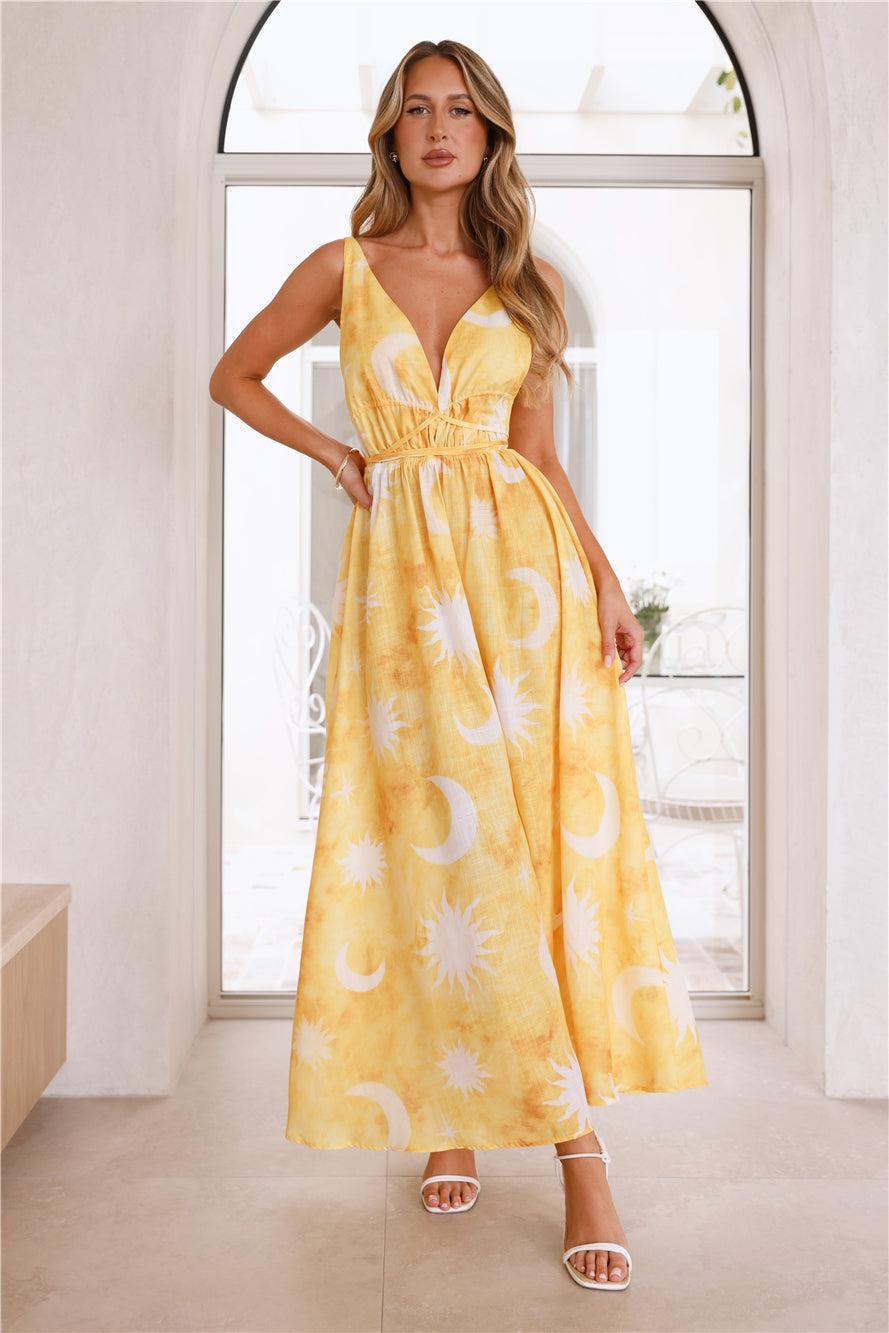 Blazing Sun Maxi Dress Yellow Product Image