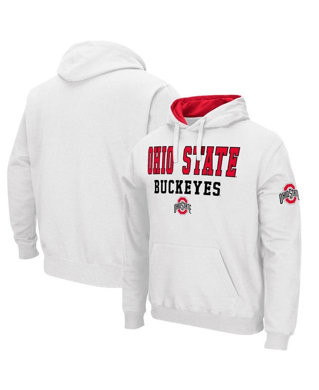 Mens Colosseum White Ohio State Buckeyes Sunrise Pullover Hoodie Product Image