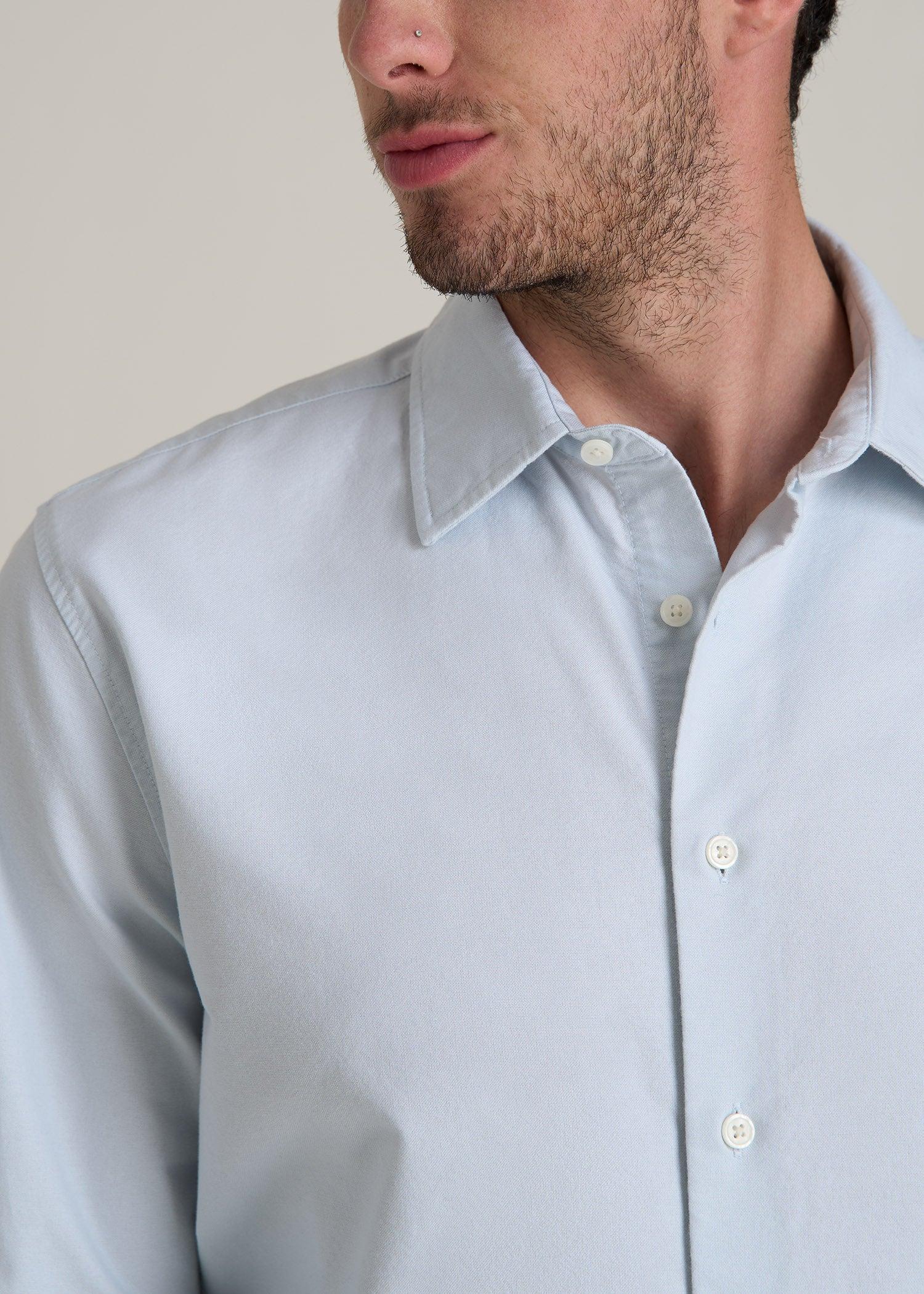 Pinpoint Oxford Shirt for Tall Men in Light Blue Male Product Image