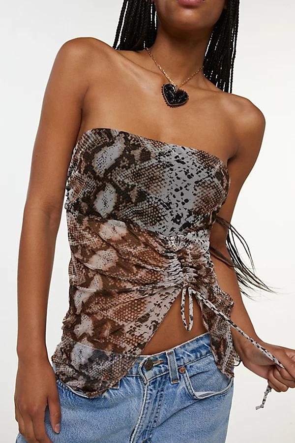 Silence + Noise Silence & Noise Remy Printed Mesh Tube Top Womens at Urban Outfitters Product Image