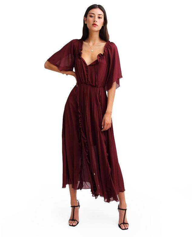 Women Belle & Bloom Amour Ruffled Midi Dress Product Image