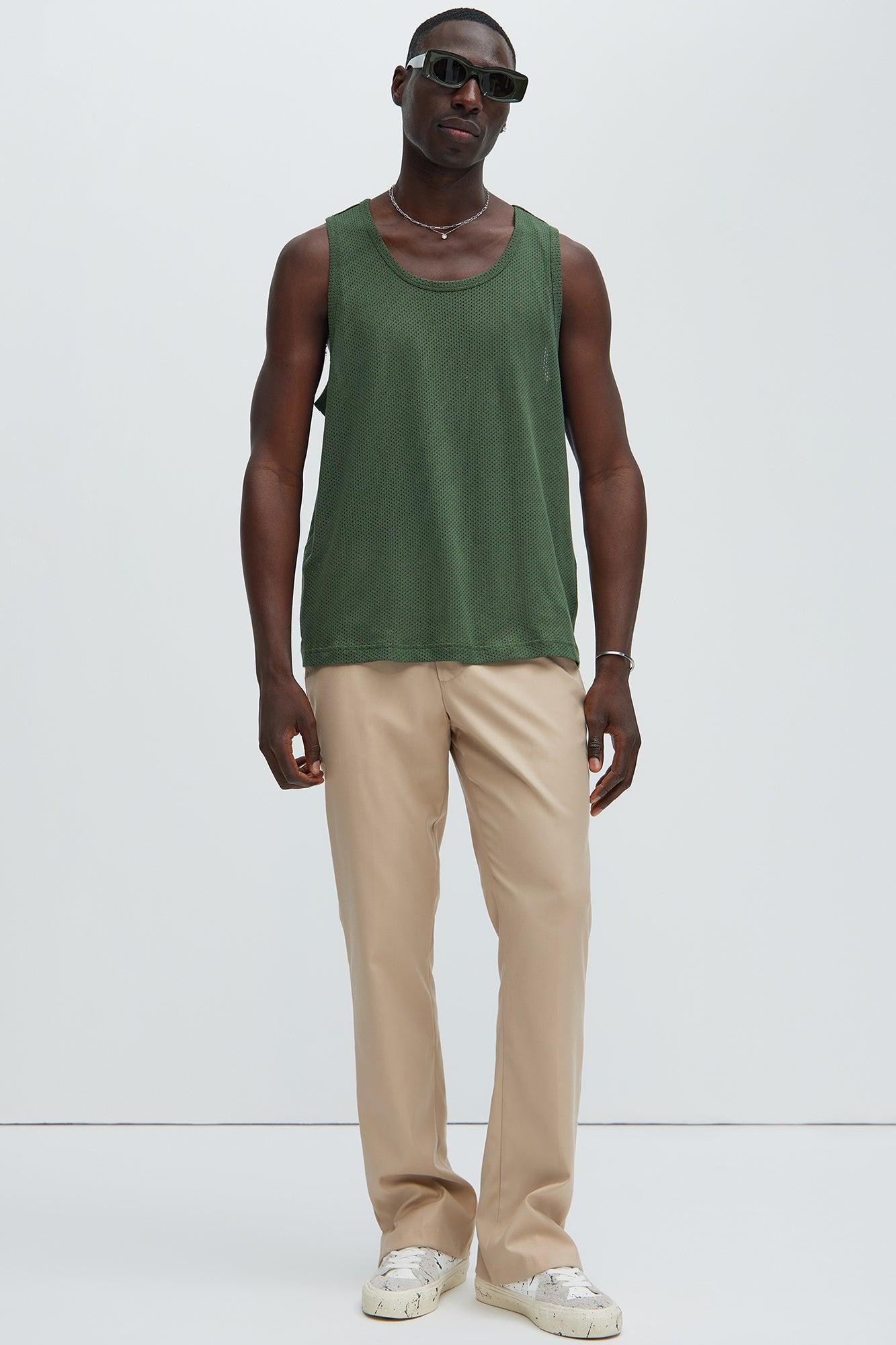 Randall Textured Tank - Green Product Image