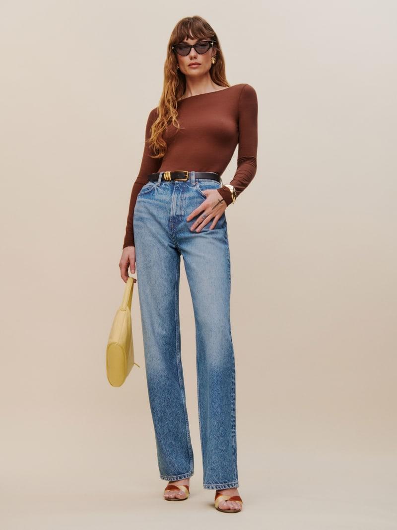 Cary High Rise Slouchy Straight Leg Jeans product image