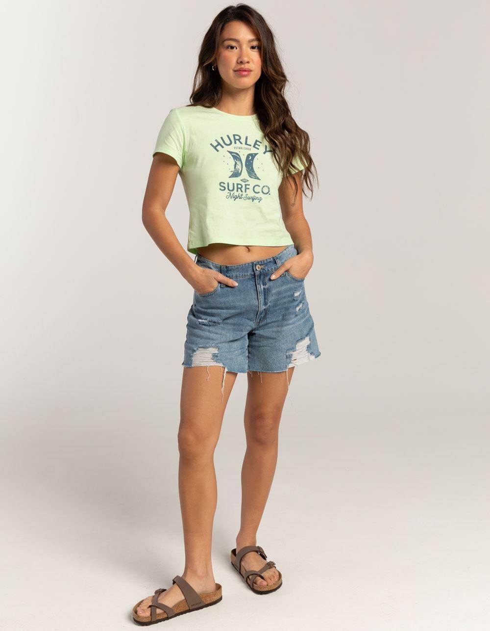 HURLEY Night Surfing Womens Crop Tee Product Image