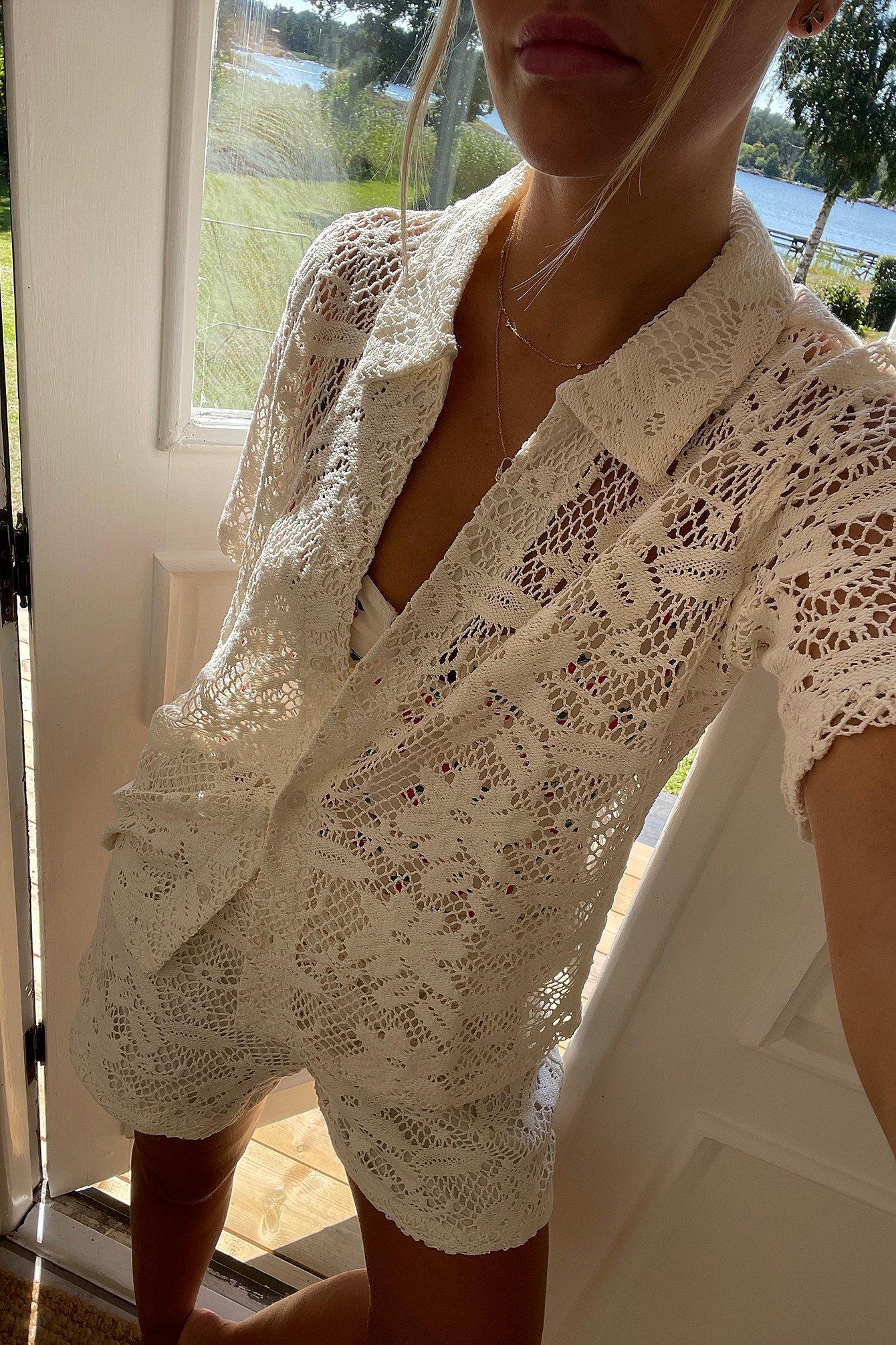 Oversized Crochet Shirt Product Image