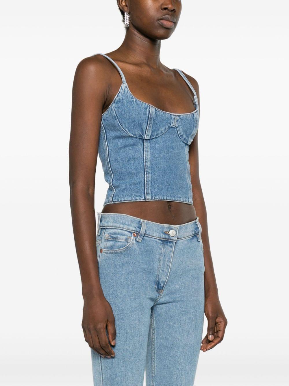 corset denim tank top Product Image