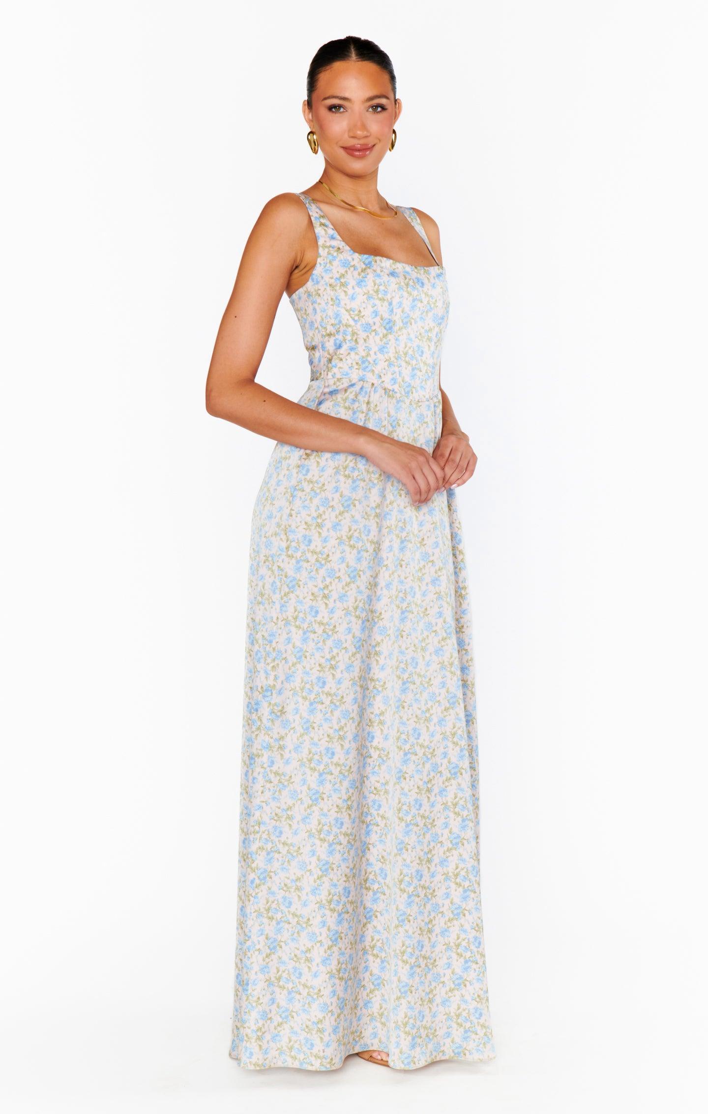 Nina Maxi Dress ~ Charming Rose Luxe Satin Product Image