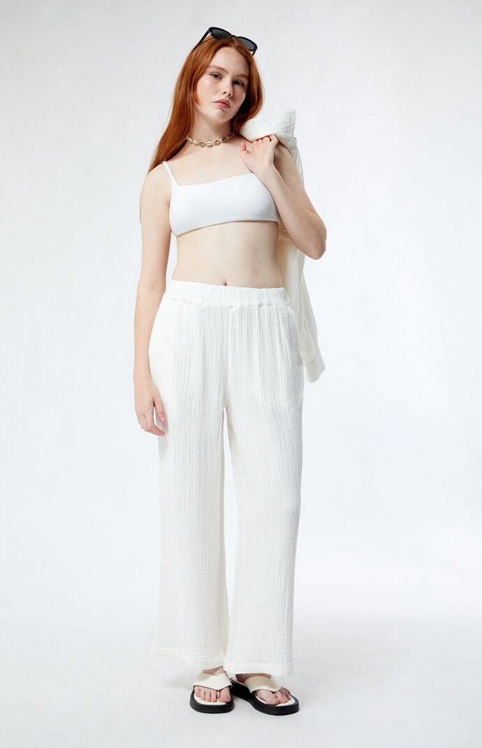 Billabong Follow Me 2 Wide Leg Cotton Gauze Pants Product Image